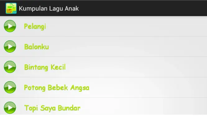 Kumpulan Lagu Anak-anak android App screenshot 2